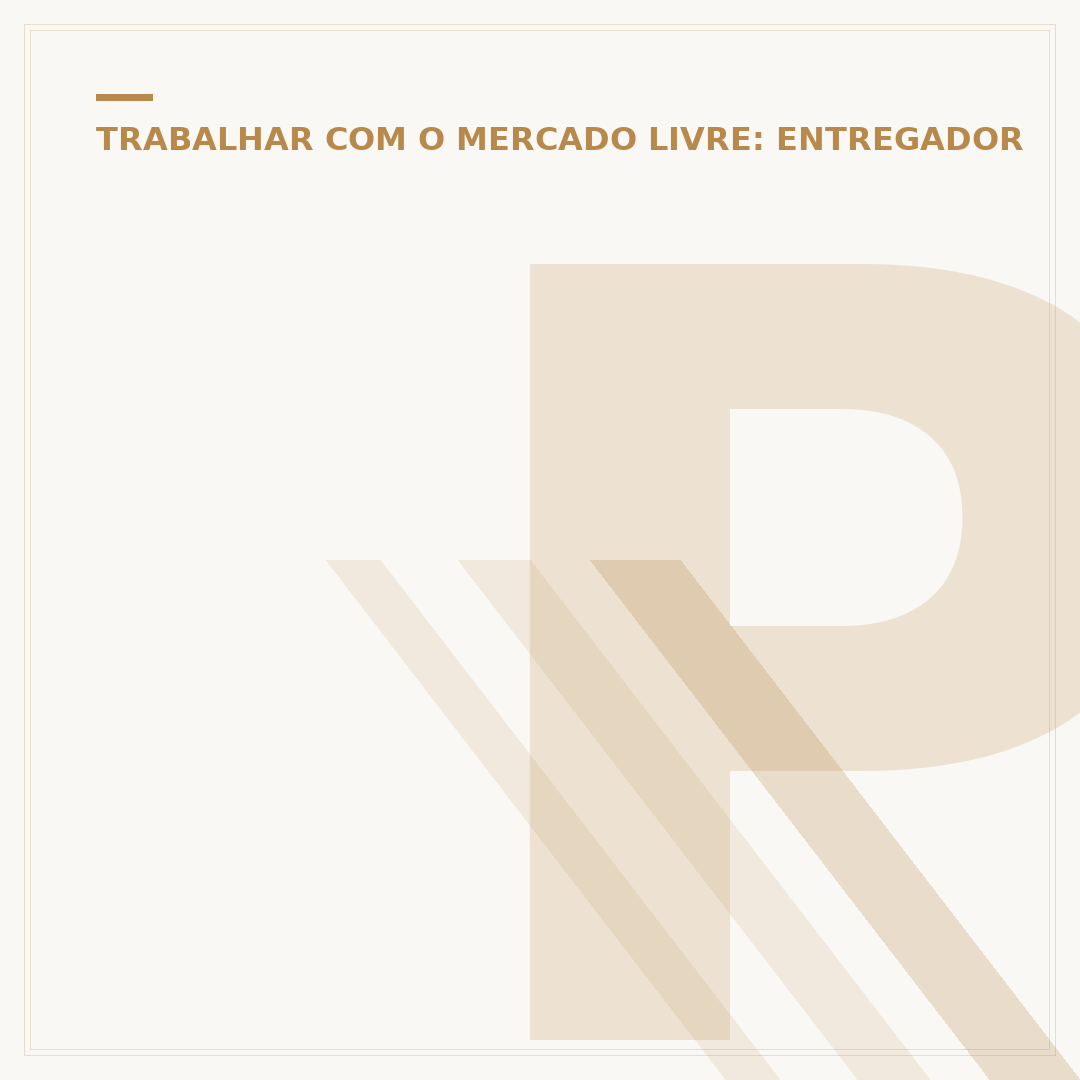 Precisa ser MEI para ser entregador do Mercado Livre?