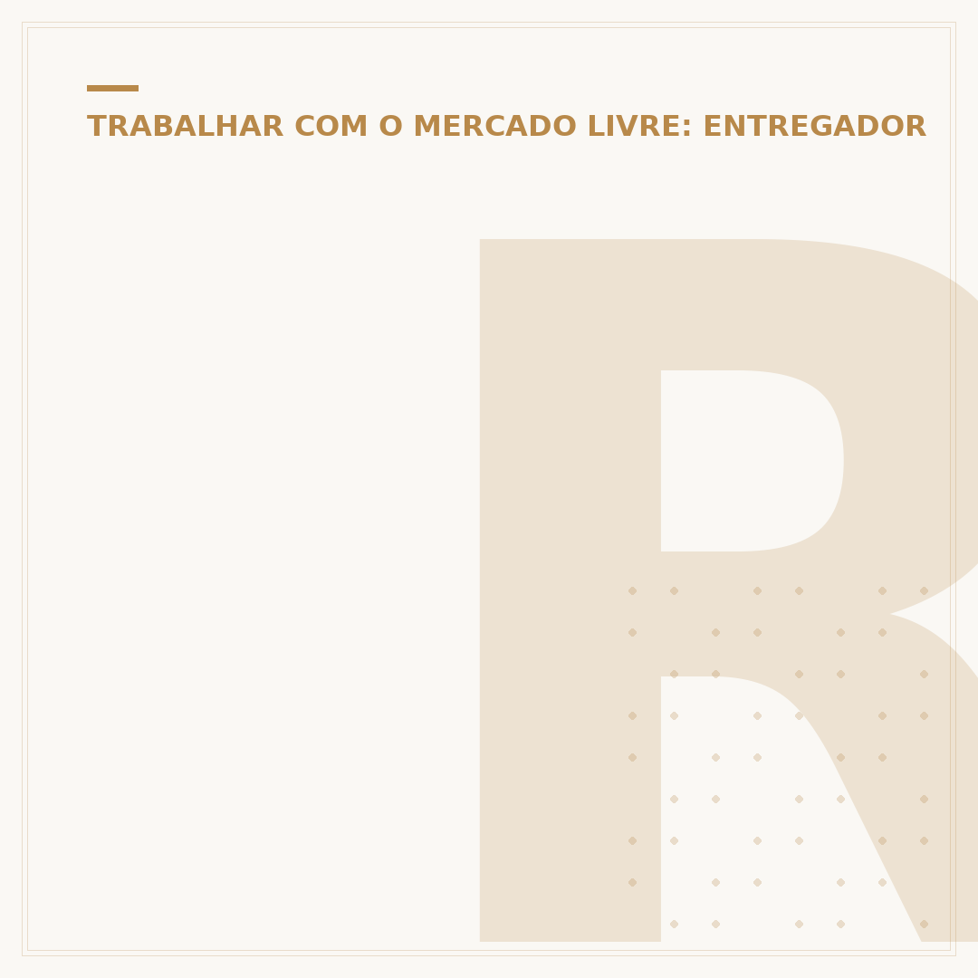 Regras para ser entregador do Mercado Livre