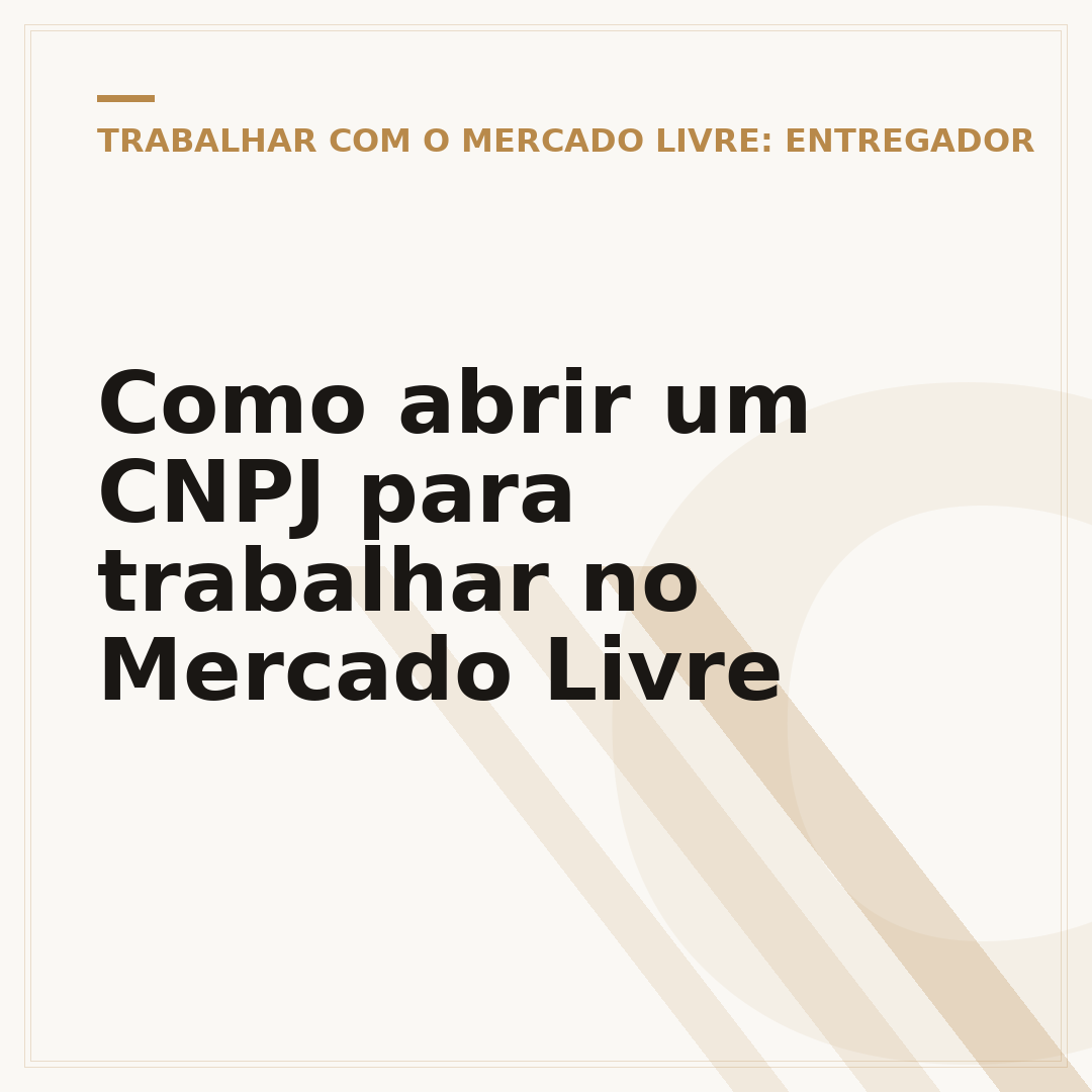 Como abrir um CNPJ para trabalhar no Mercado Livre