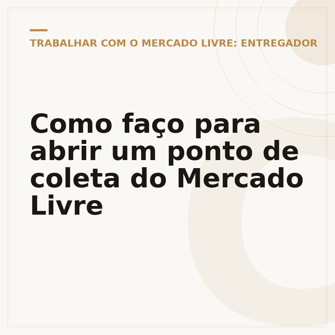Como faço para abrir um ponto de coleta do Mercado Livre