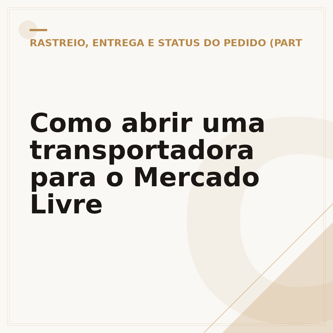 Como abrir uma transportadora para o Mercado Livre