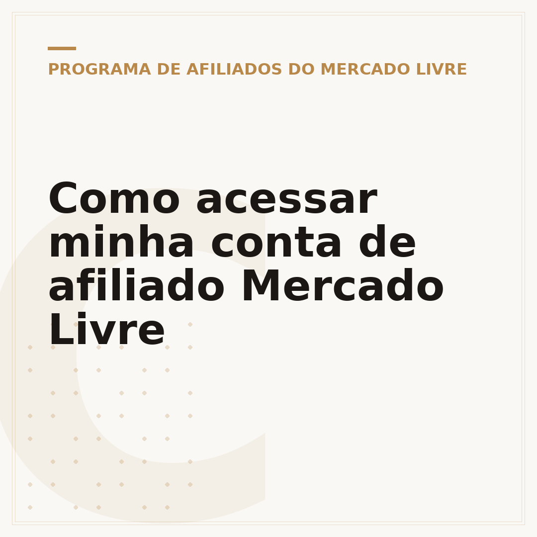 Como acessar minha conta de afiliado Mercado Livre