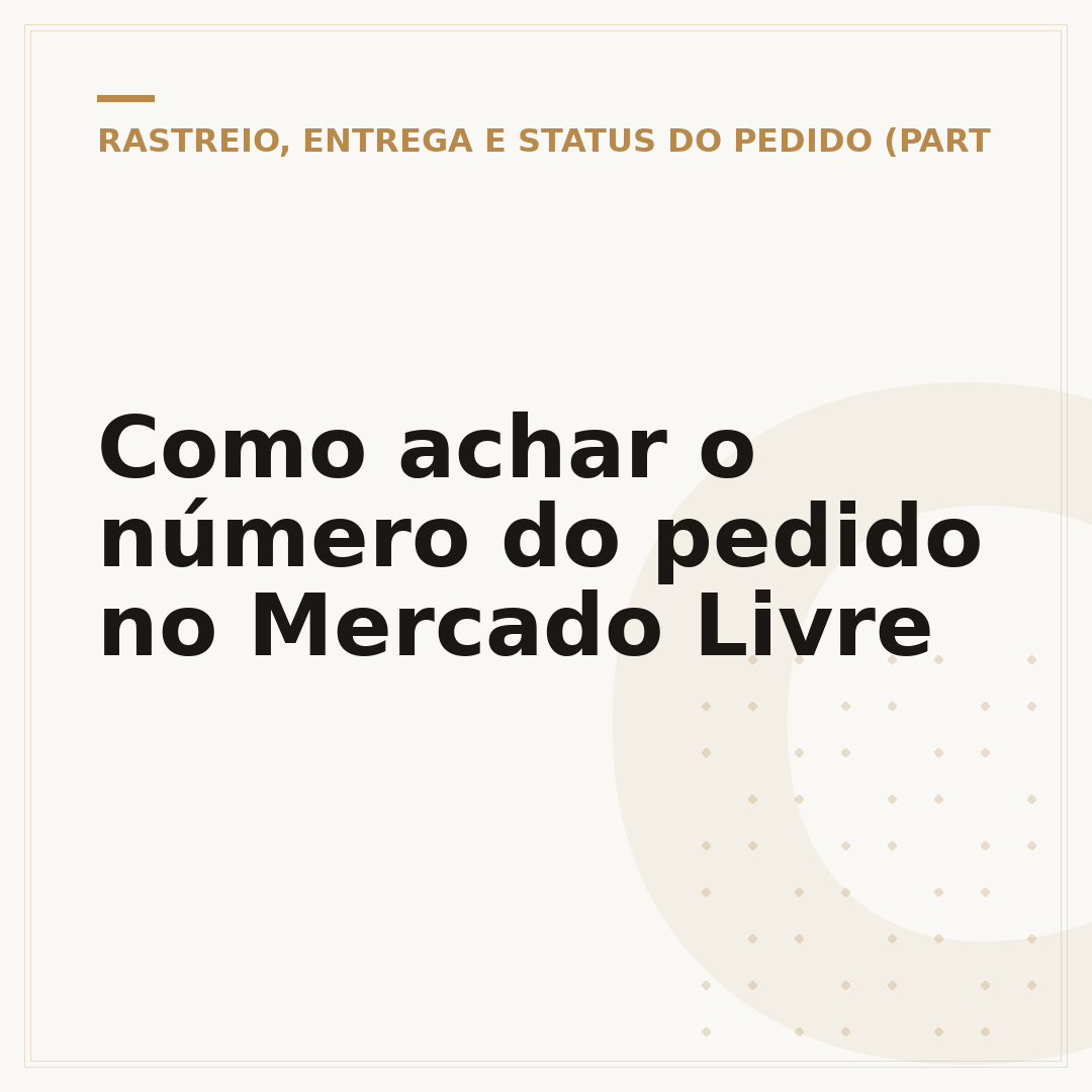 Como achar o número do pedido no Mercado Livre