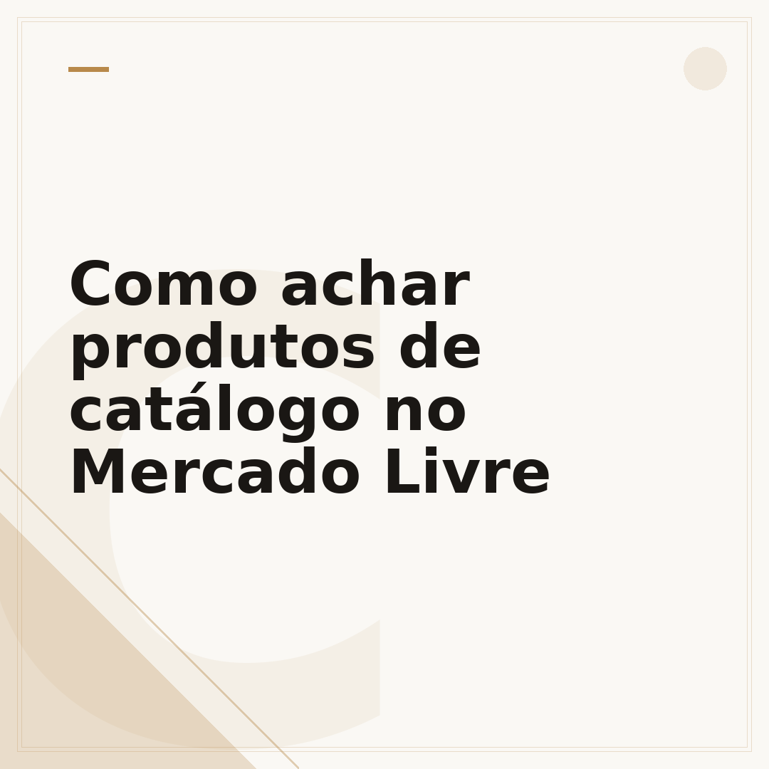 Como achar produtos de catálogo no Mercado Livre