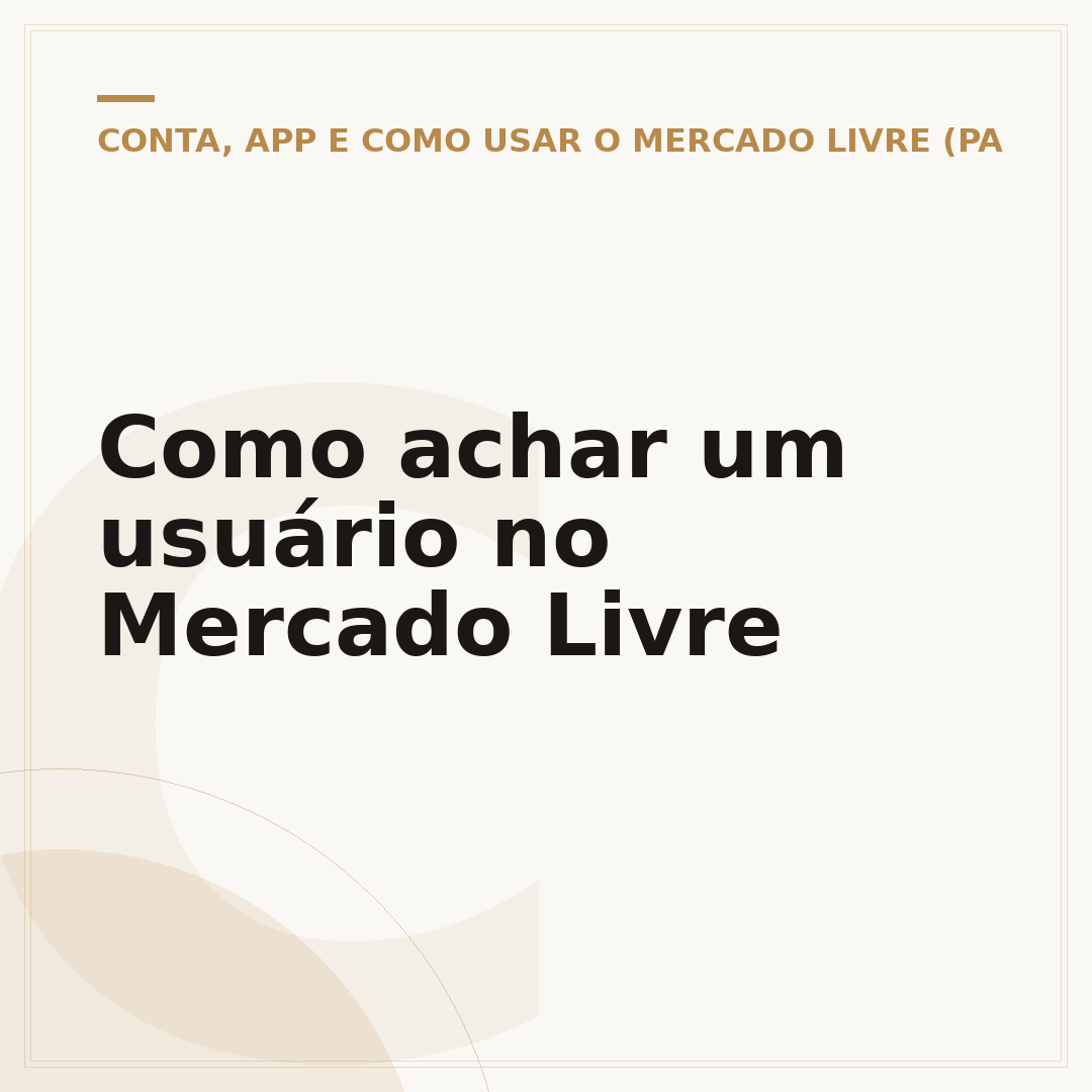 Como achar um usuário no Mercado Livre