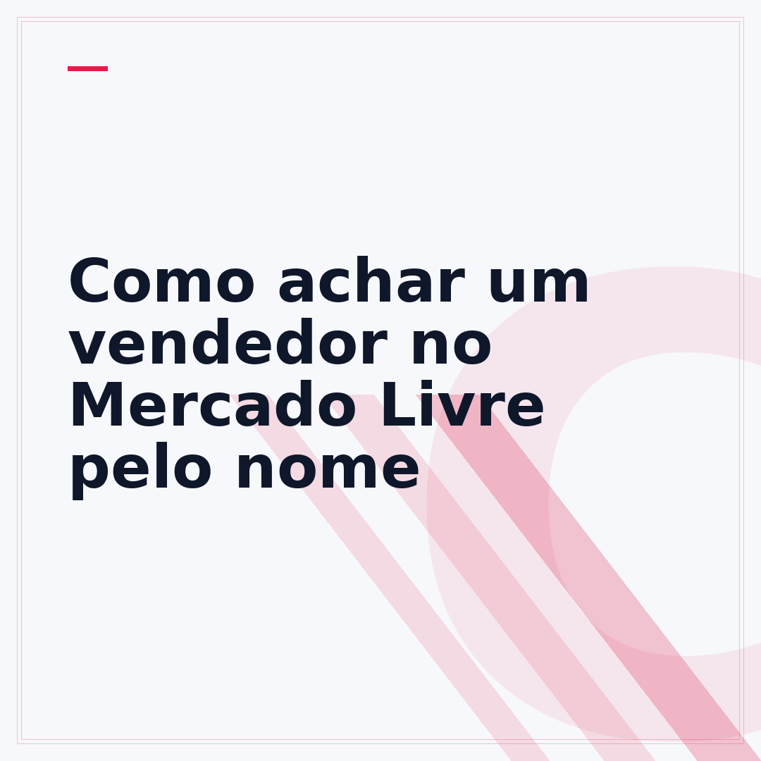 Como achar um vendedor no Mercado Livre pelo nome