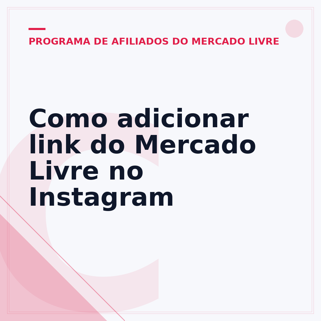 Como adicionar link do Mercado Livre no Instagram