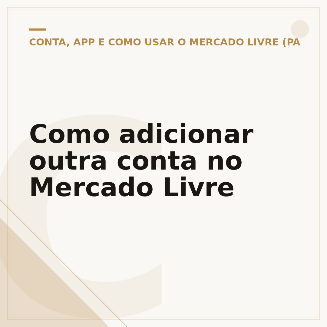 Como adicionar outra conta no Mercado Livre