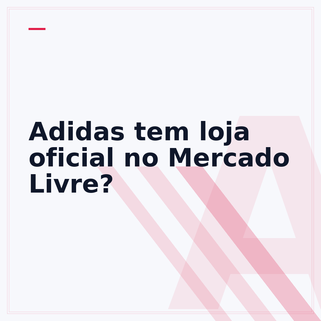 Adidas tem loja oficial no Mercado Livre?