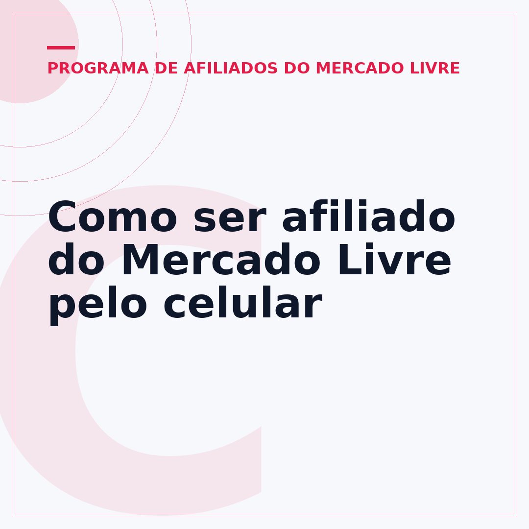 Como ser afiliado do Mercado Livre pelo celular