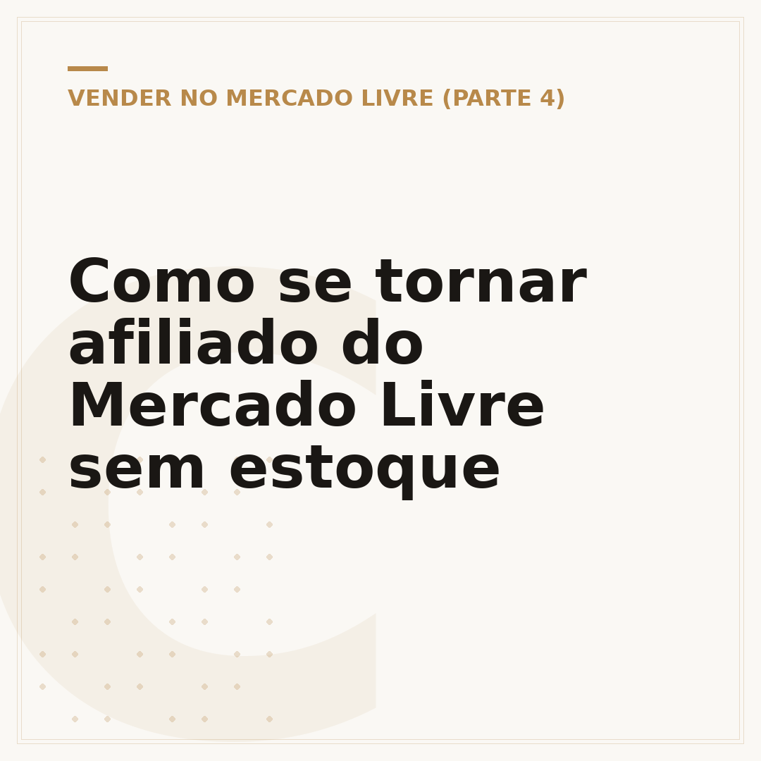 Como se tornar afiliado do Mercado Livre sem estoque