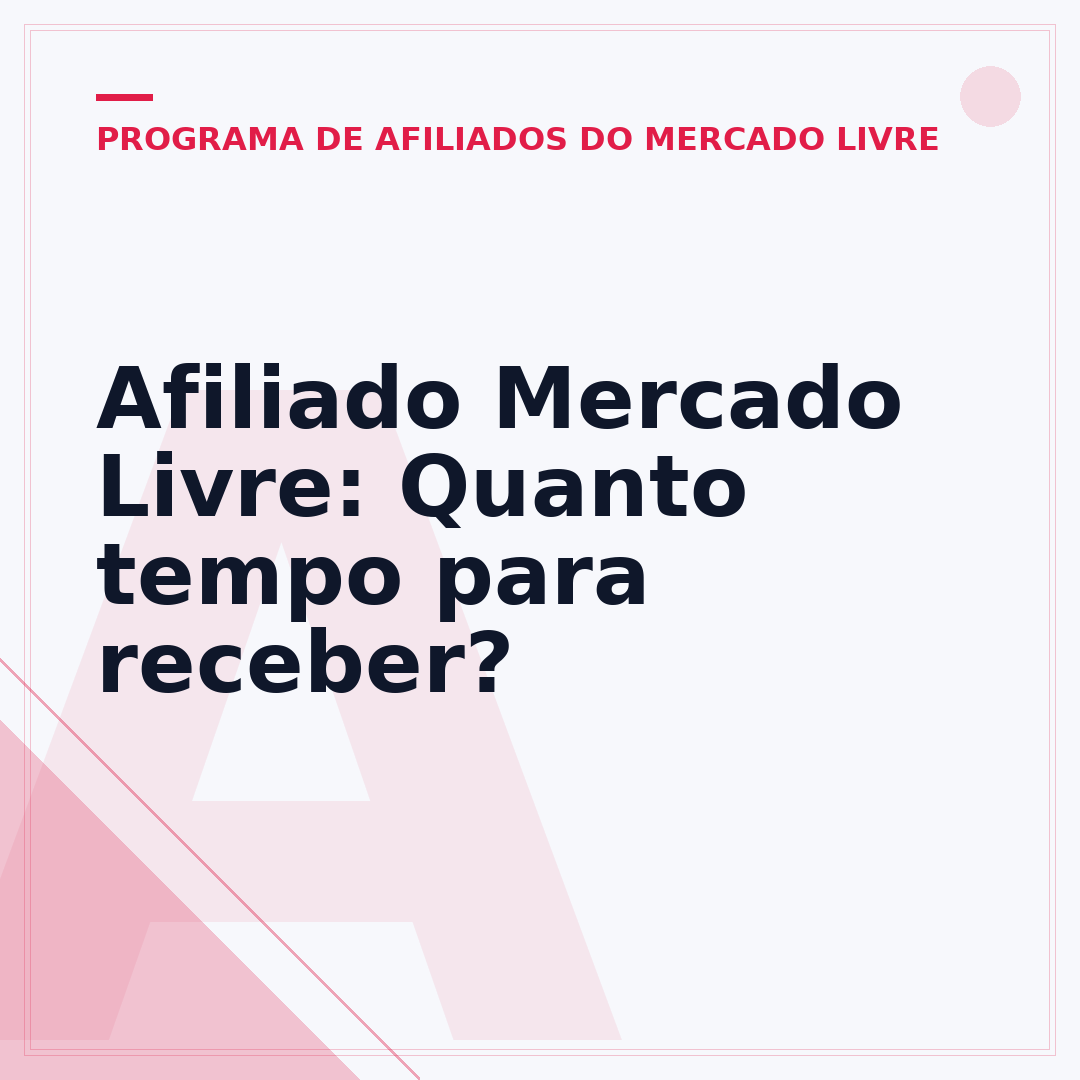 Afiliado Mercado Livre: Quanto tempo para receber?