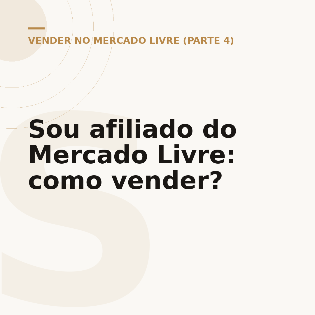 Sou afiliado do Mercado Livre: como vender?