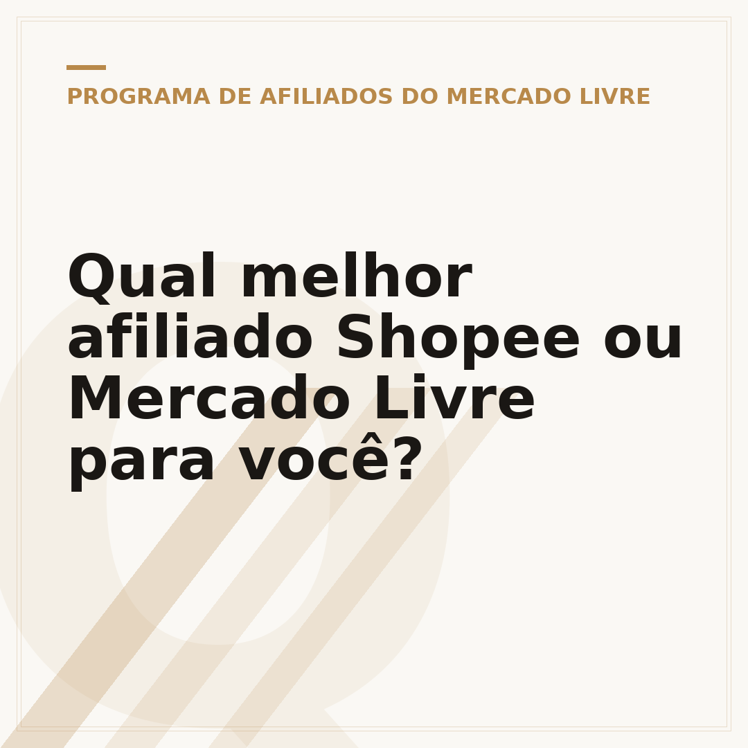 Qual melhor afiliado Shopee ou Mercado Livre para você?