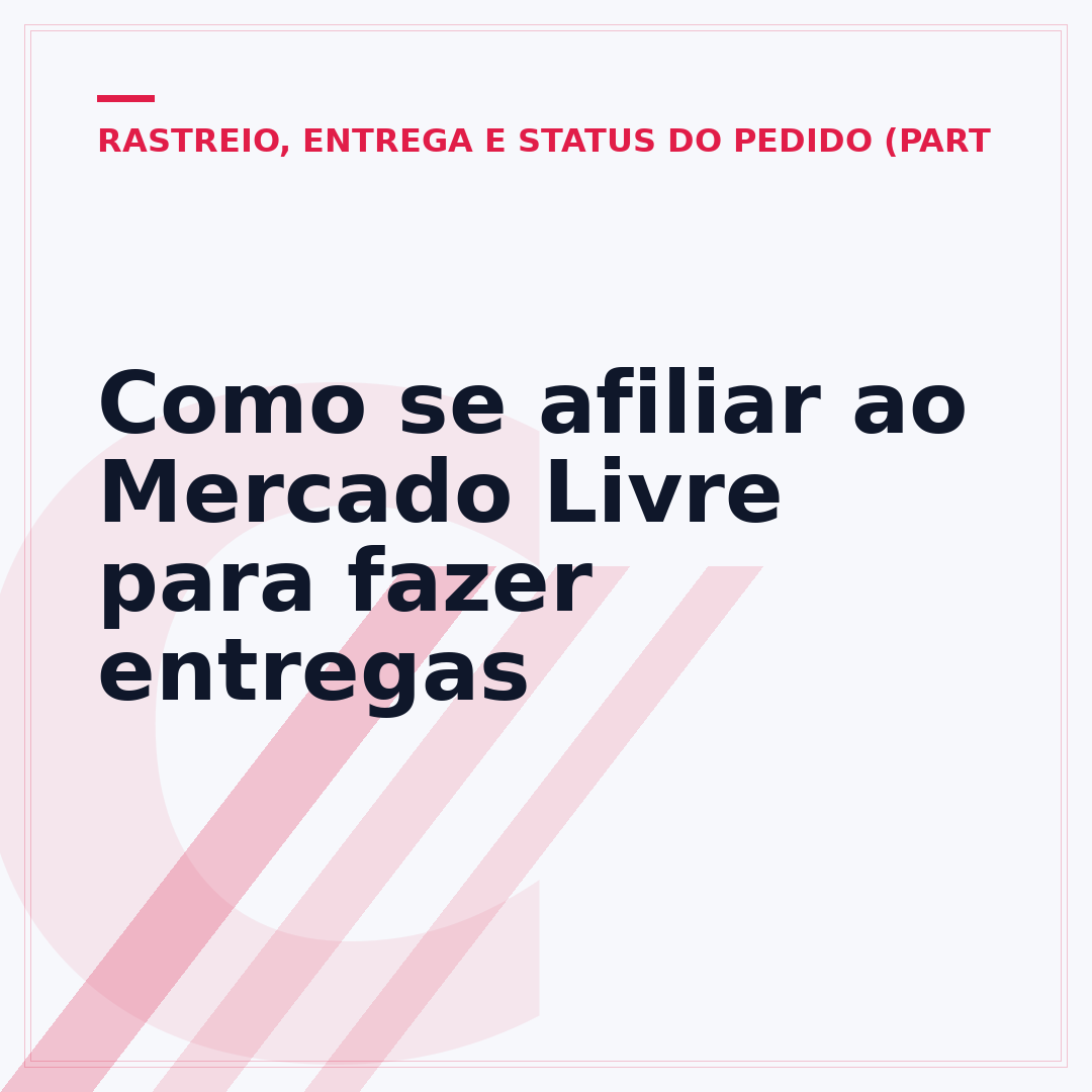Como se afiliar ao Mercado Livre para fazer entregas