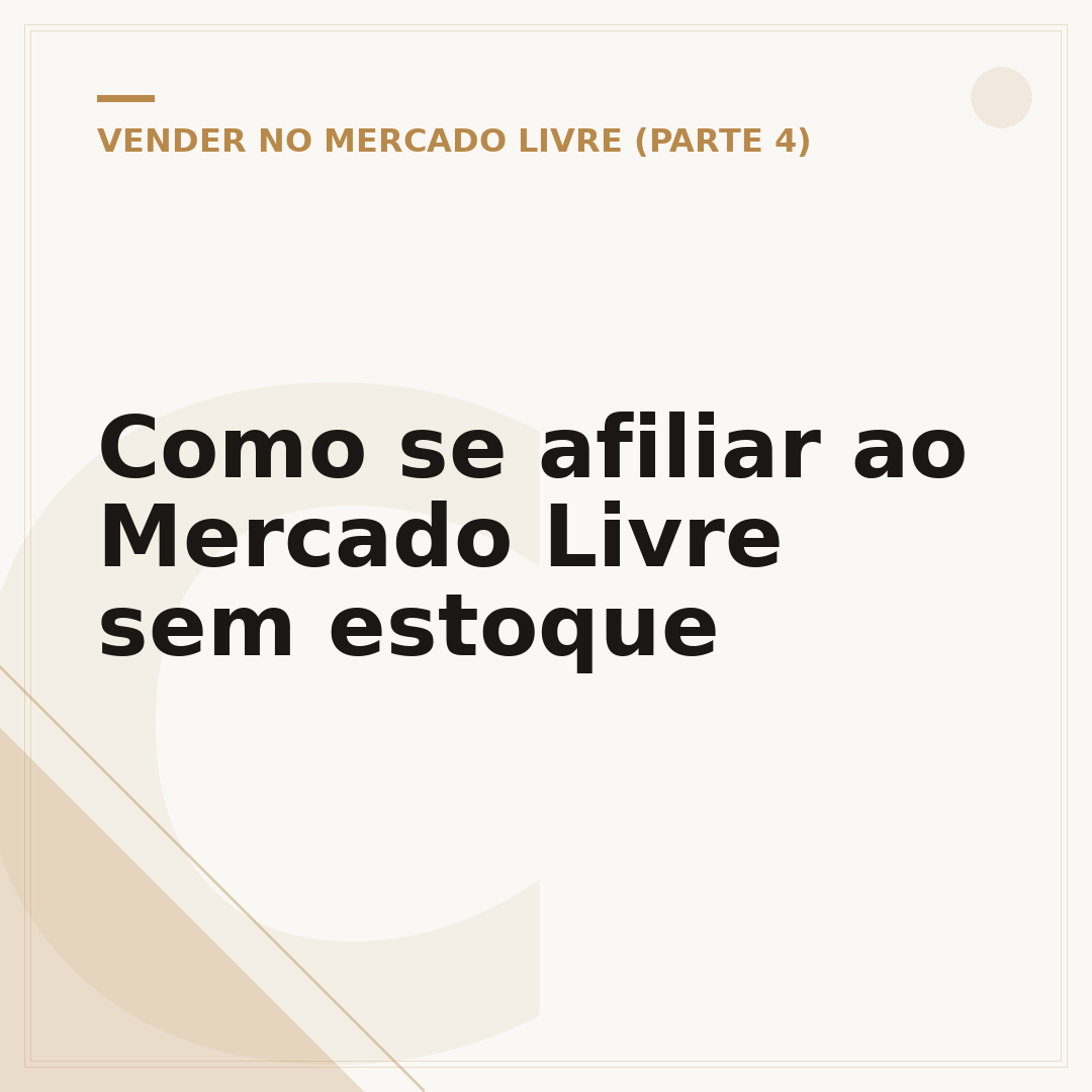 Como se afiliar ao Mercado Livre sem estoque