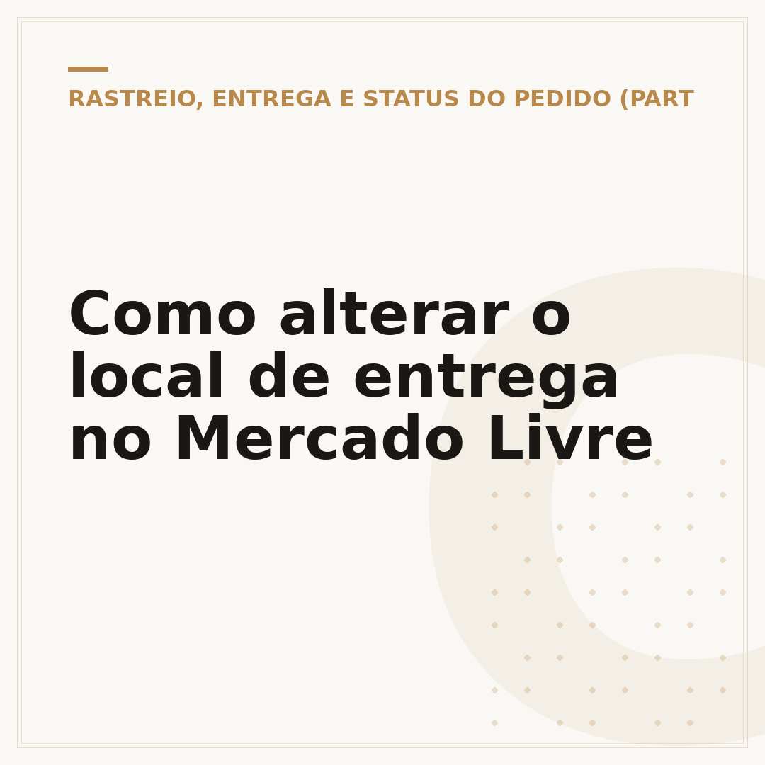 Como alterar o local de entrega no Mercado Livre