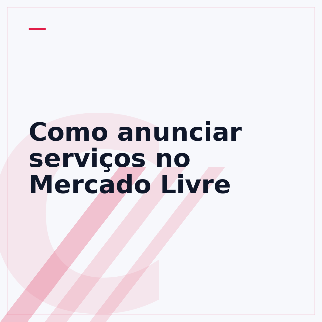 Como anunciar serviços no Mercado Livre
