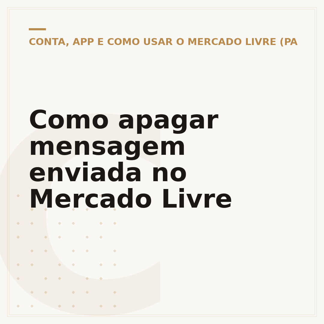 Como apagar mensagem enviada no Mercado Livre