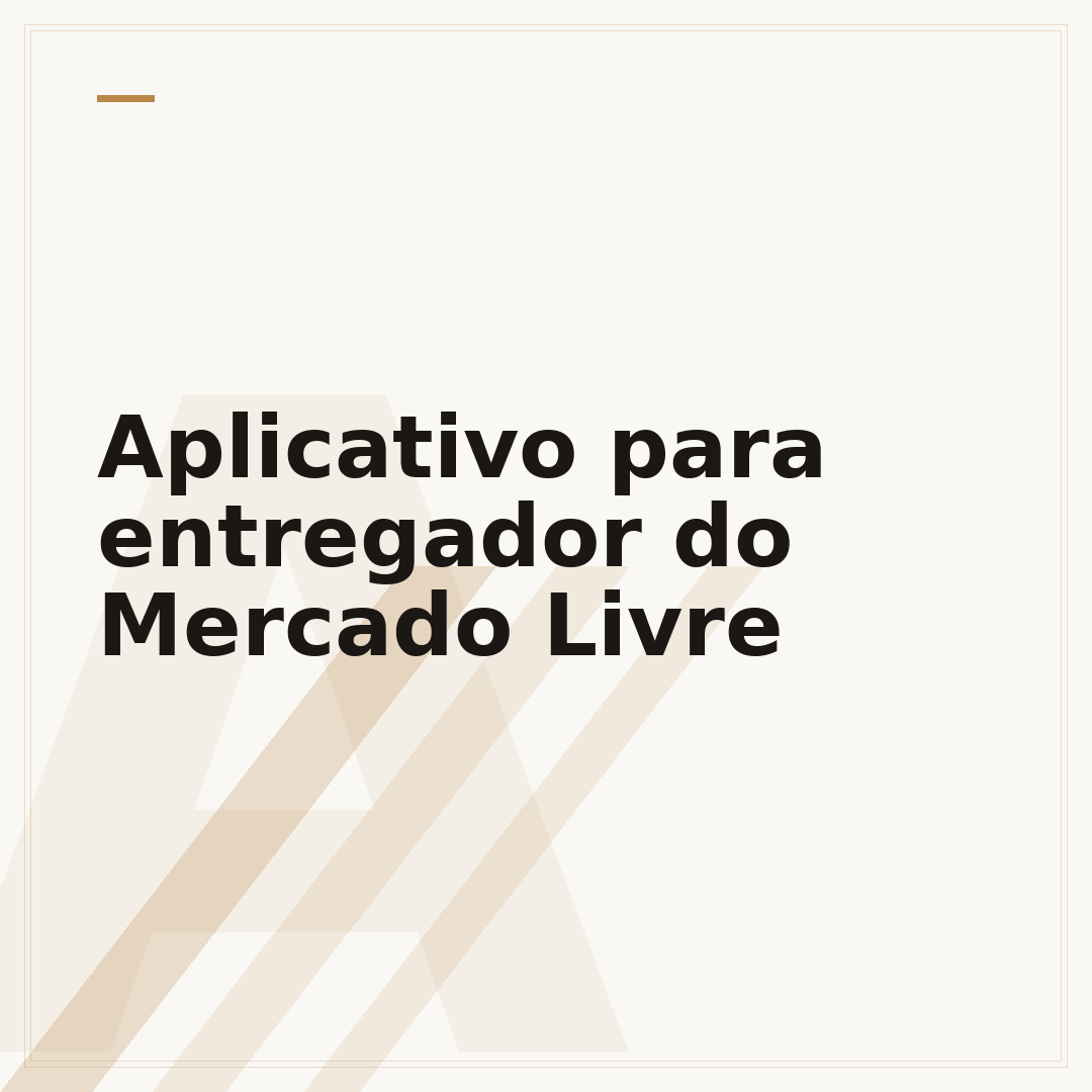 Aplicativo para entregador do Mercado Livre