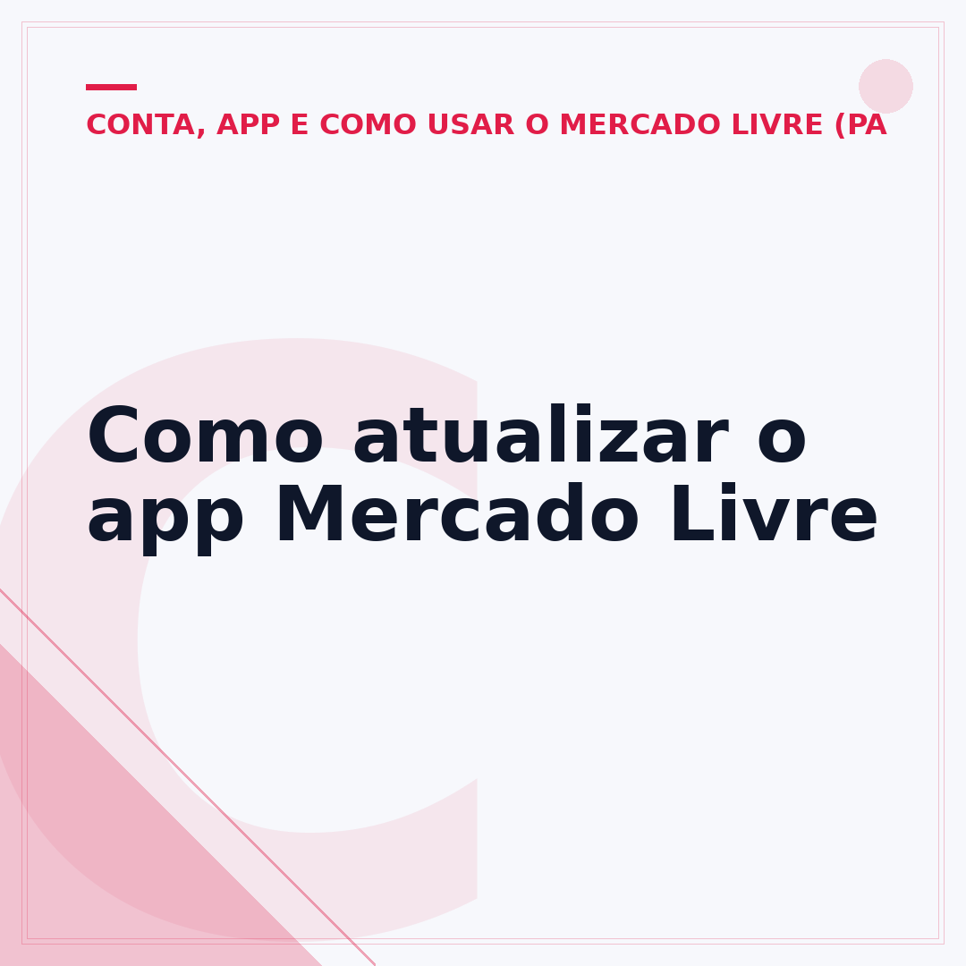 Como atualizar o app Mercado Livre