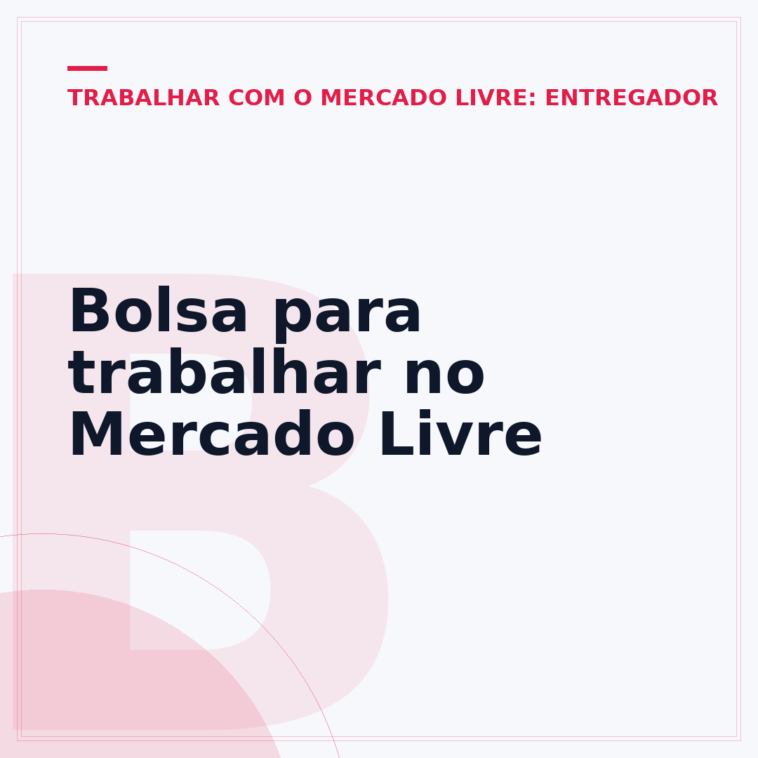Bolsa para trabalhar no Mercado Livre