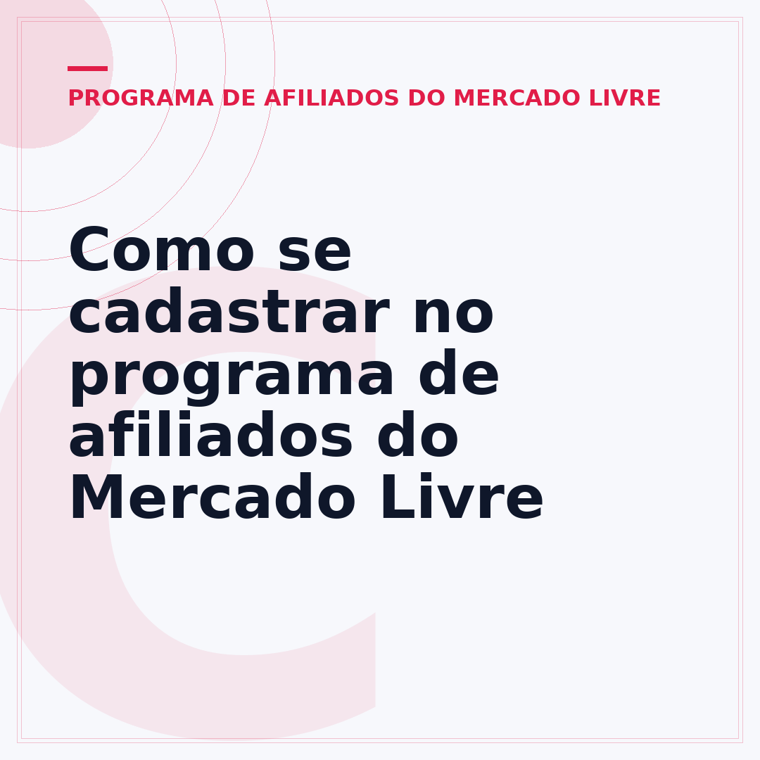 Como se cadastrar no programa de afiliados do Mercado Livre