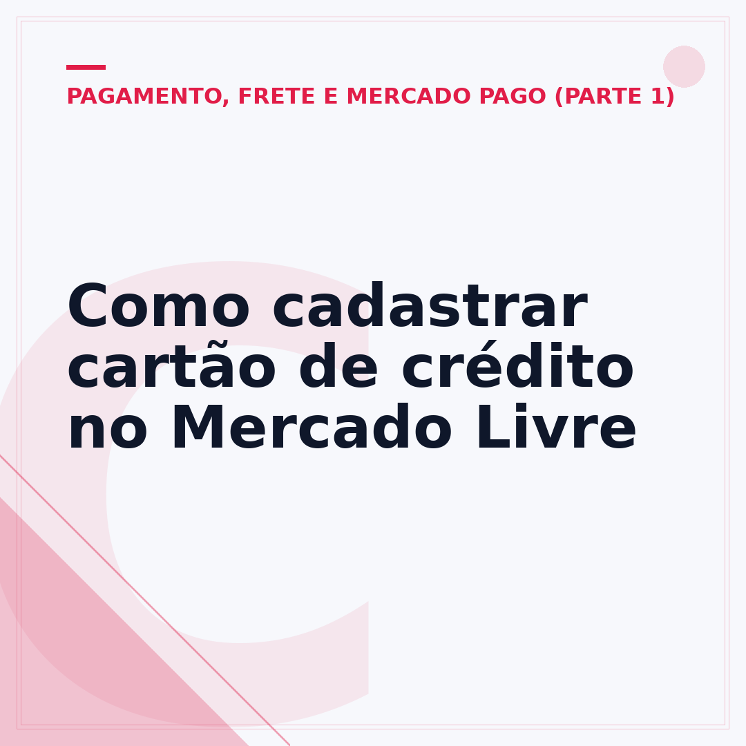 Como cadastrar cartão de crédito no Mercado Livre