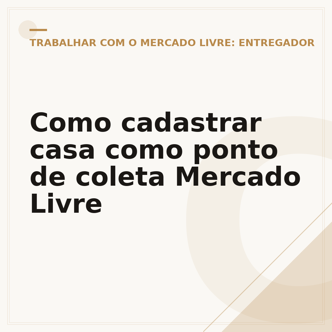 Como cadastrar casa como ponto de coleta Mercado Livre