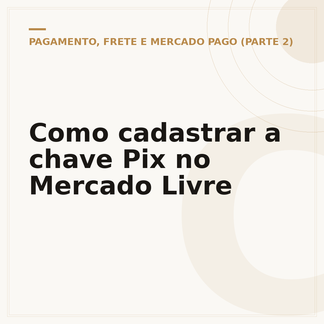 Como cadastrar a chave Pix no Mercado Livre