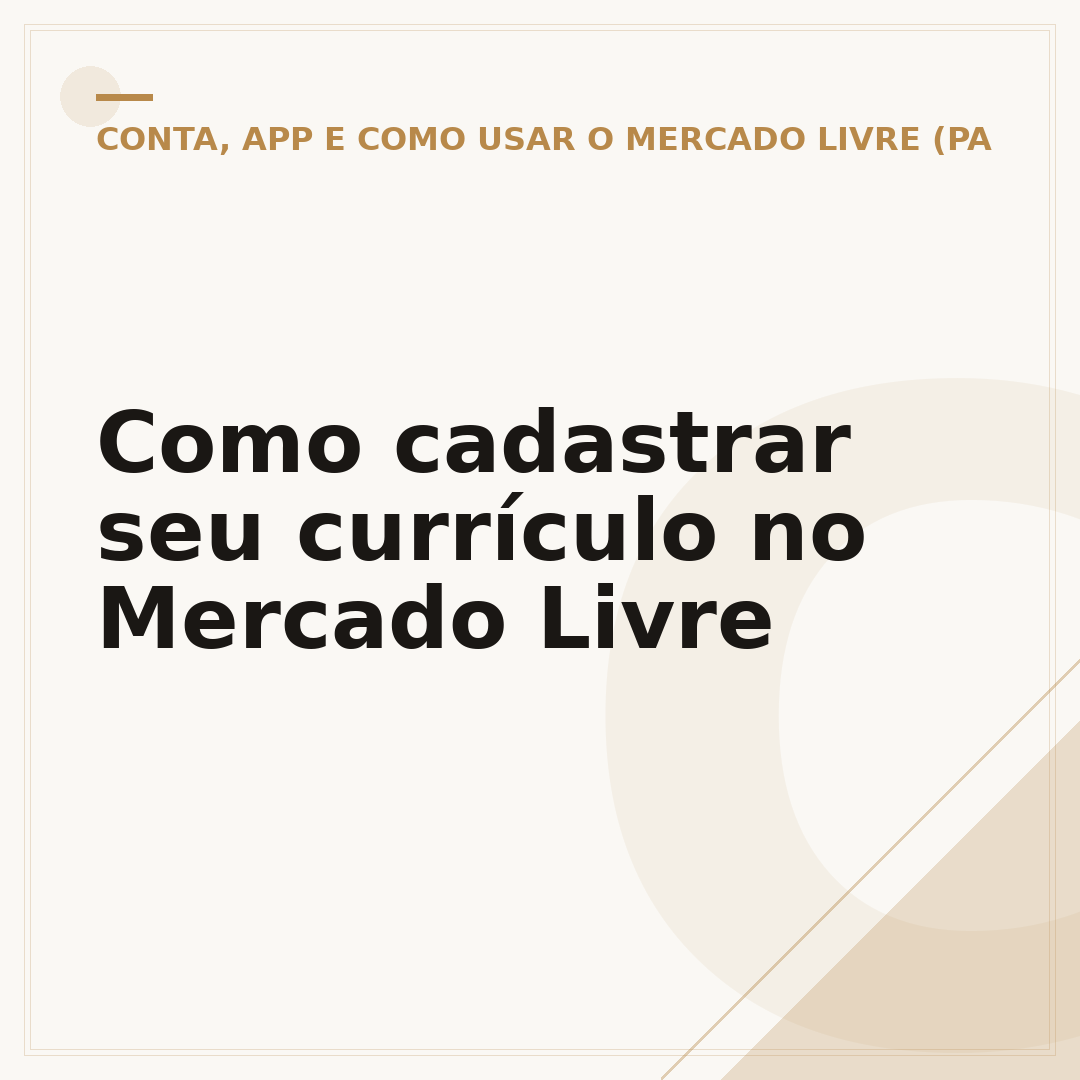 Como cadastrar seu currículo no Mercado Livre