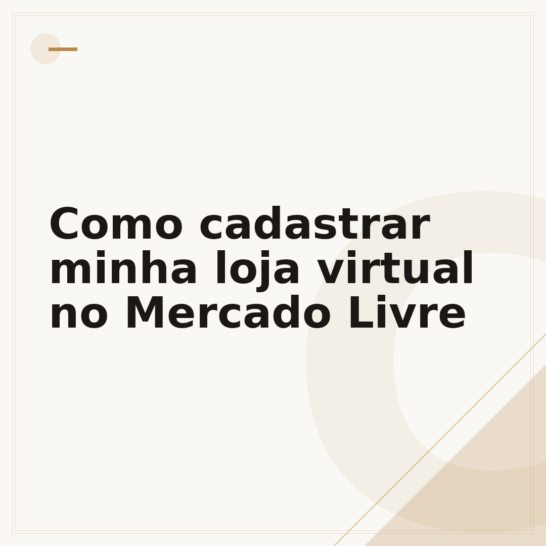 Como cadastrar minha loja virtual no Mercado Livre