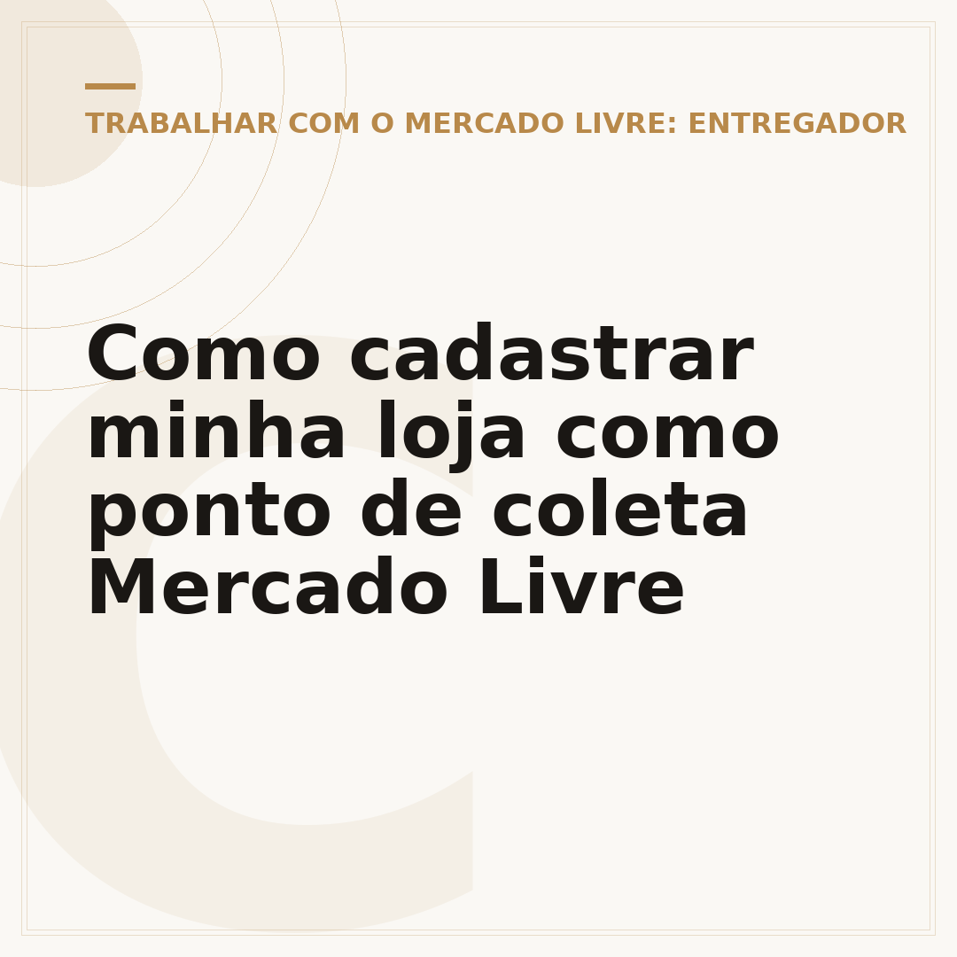 Como cadastrar minha loja como ponto de coleta Mercado Livre
