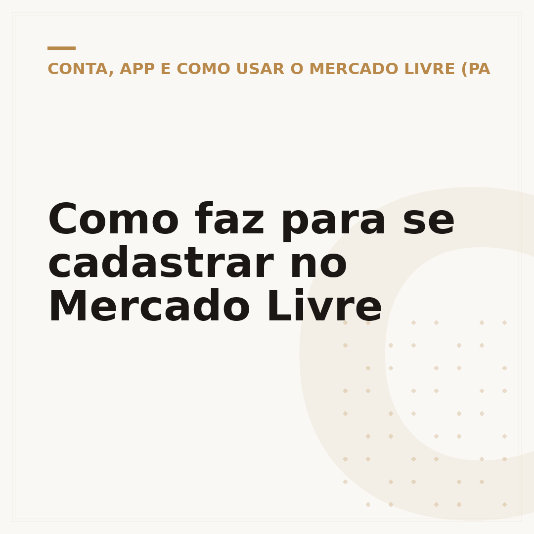 Como faz para se cadastrar no Mercado Livre
