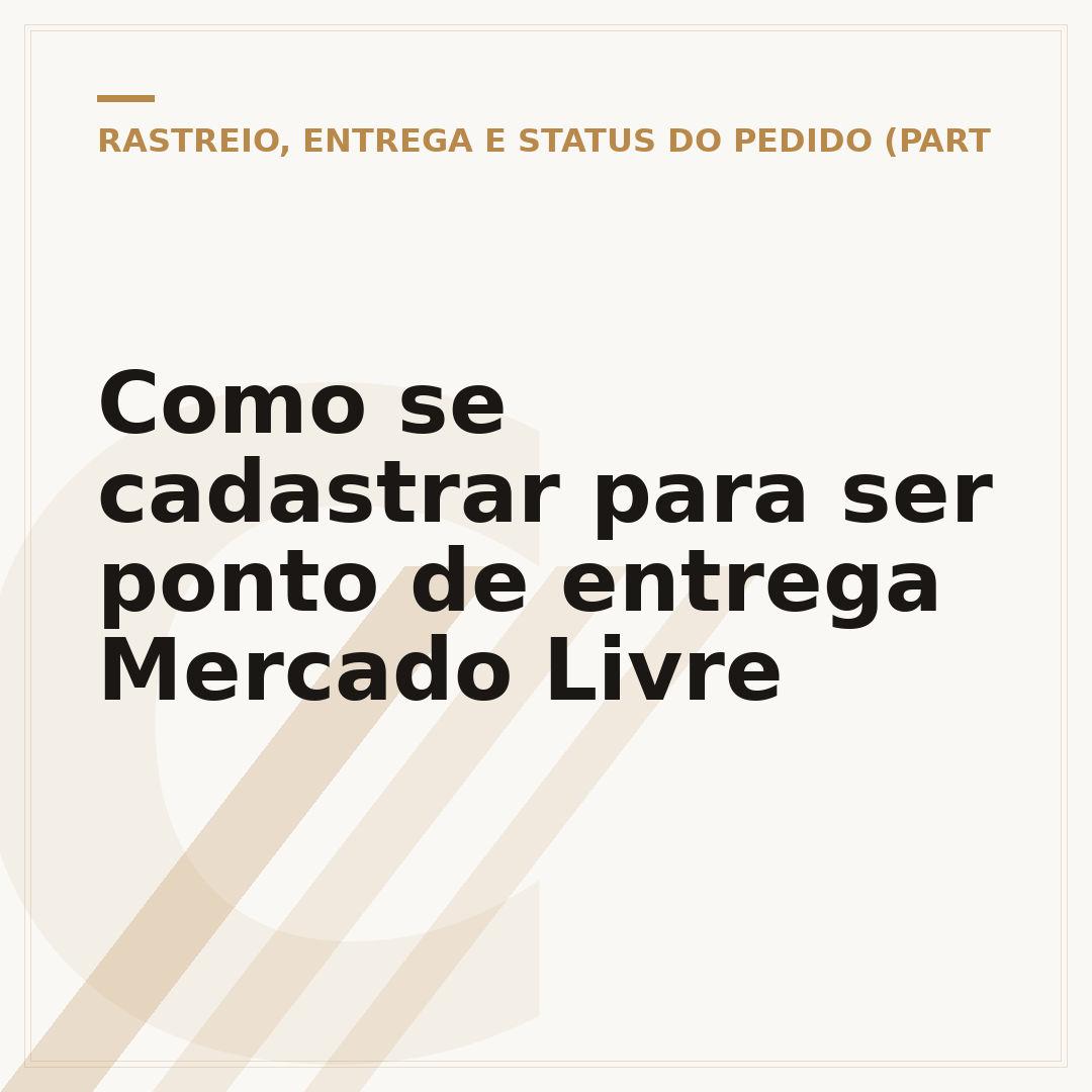Como se cadastrar para ser ponto de entrega Mercado Livre