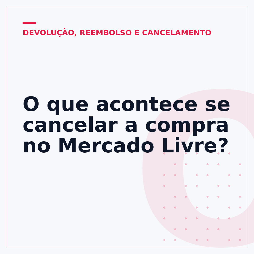 O que acontece se cancelar a compra no Mercado Livre?