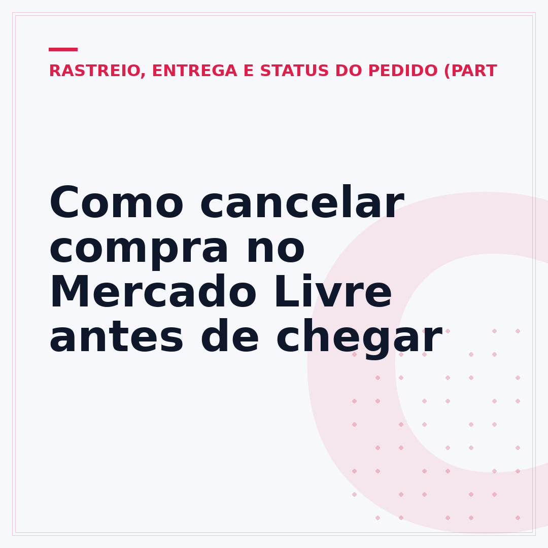 Como cancelar compra no Mercado Livre antes de chegar