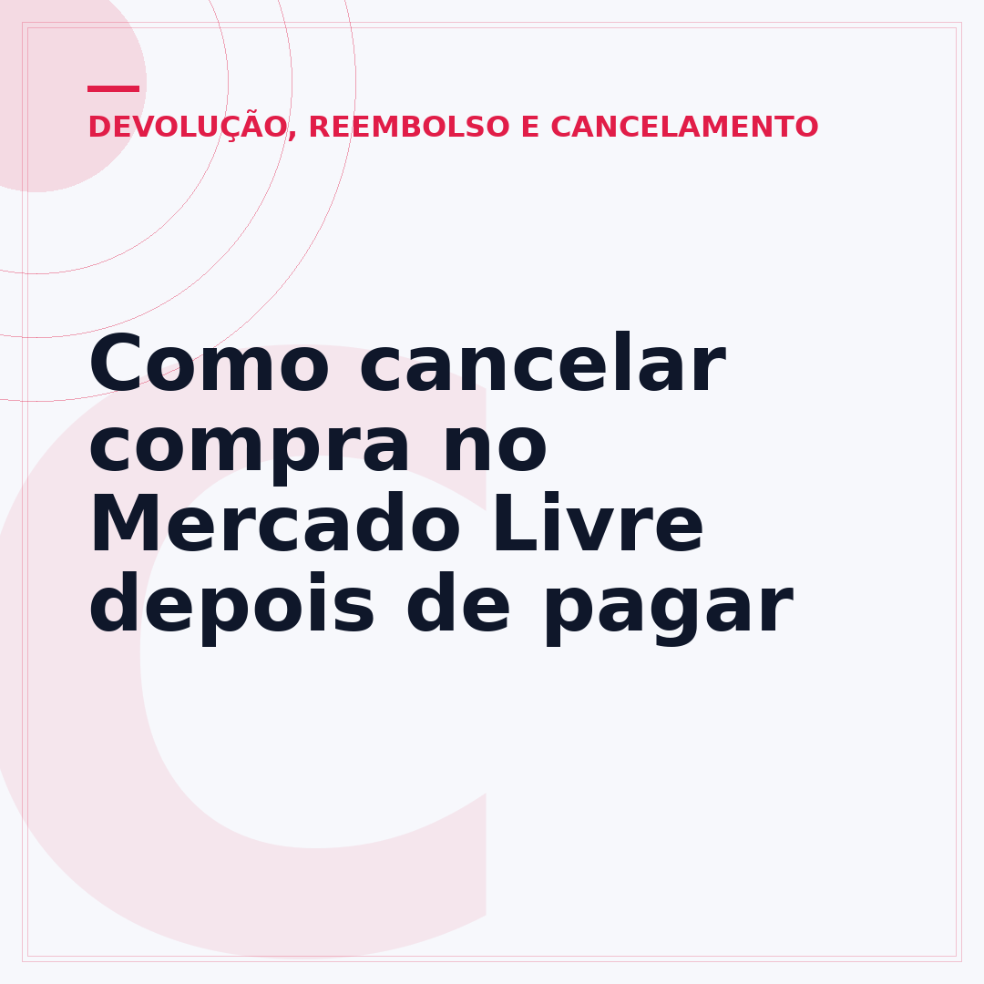 Como cancelar compra no Mercado Livre depois de pagar