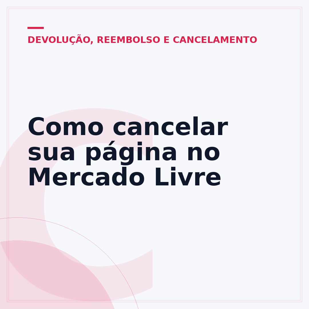 Como cancelar sua página no Mercado Livre