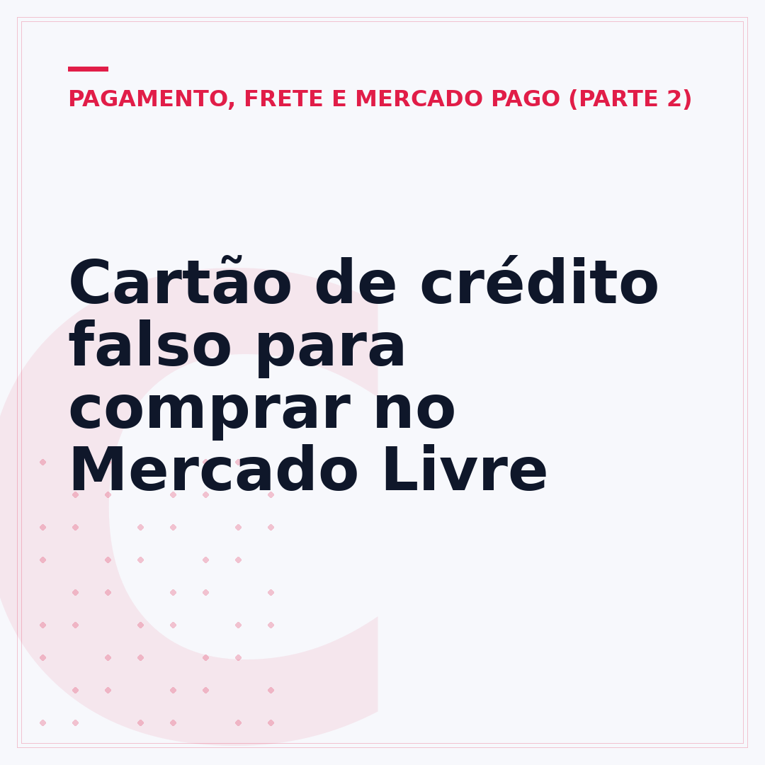 Cartão de crédito falso para comprar no Mercado Livre