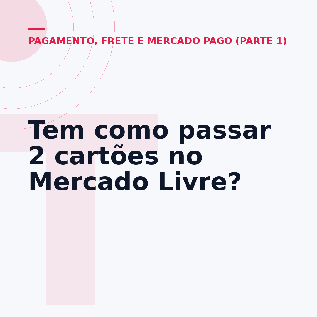 Tem como passar 2 cartões no Mercado Livre?