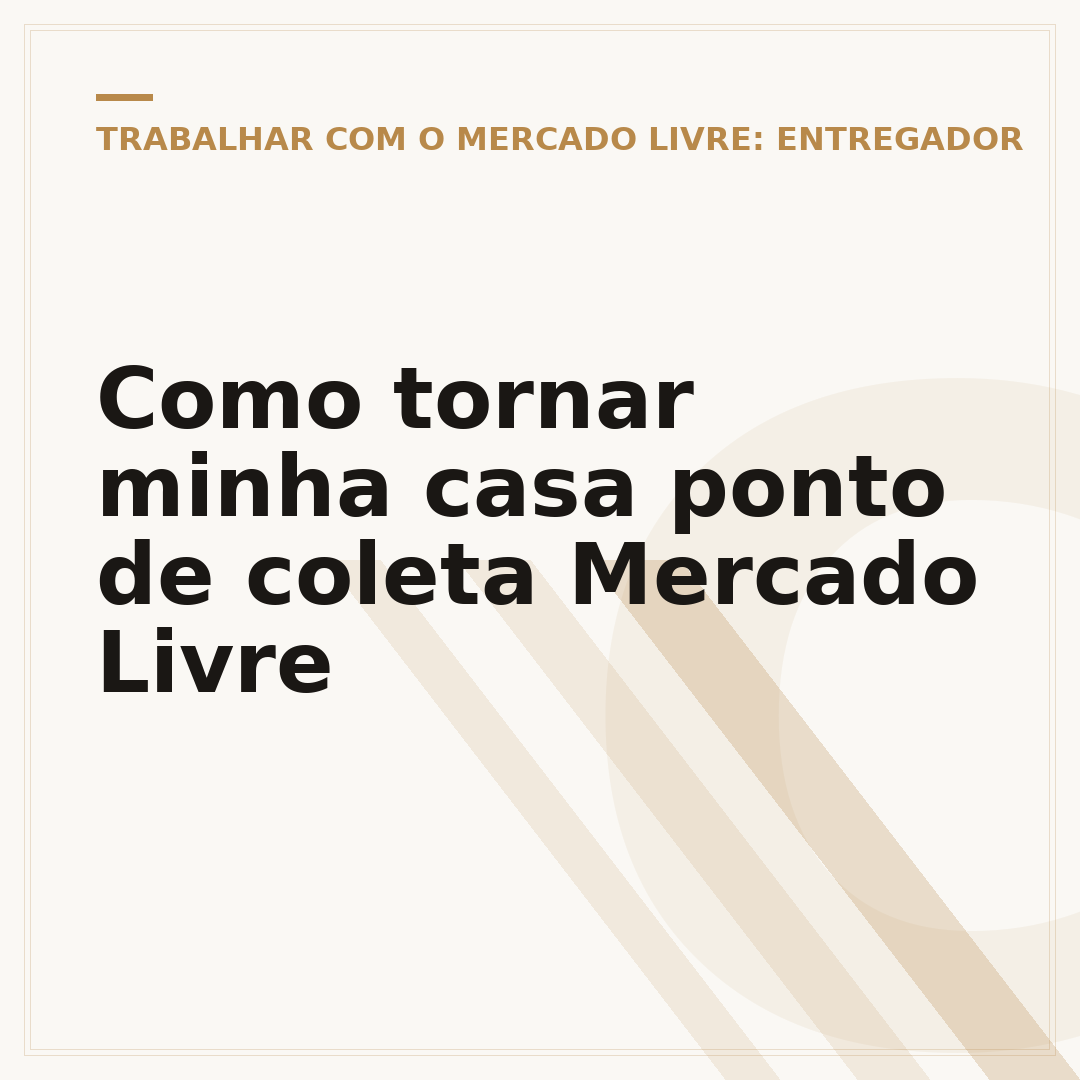 Como tornar minha casa ponto de coleta Mercado Livre