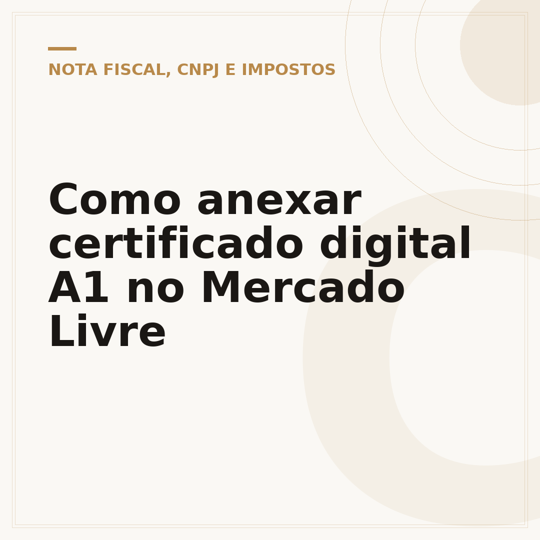 Como anexar certificado digital A1 no Mercado Livre