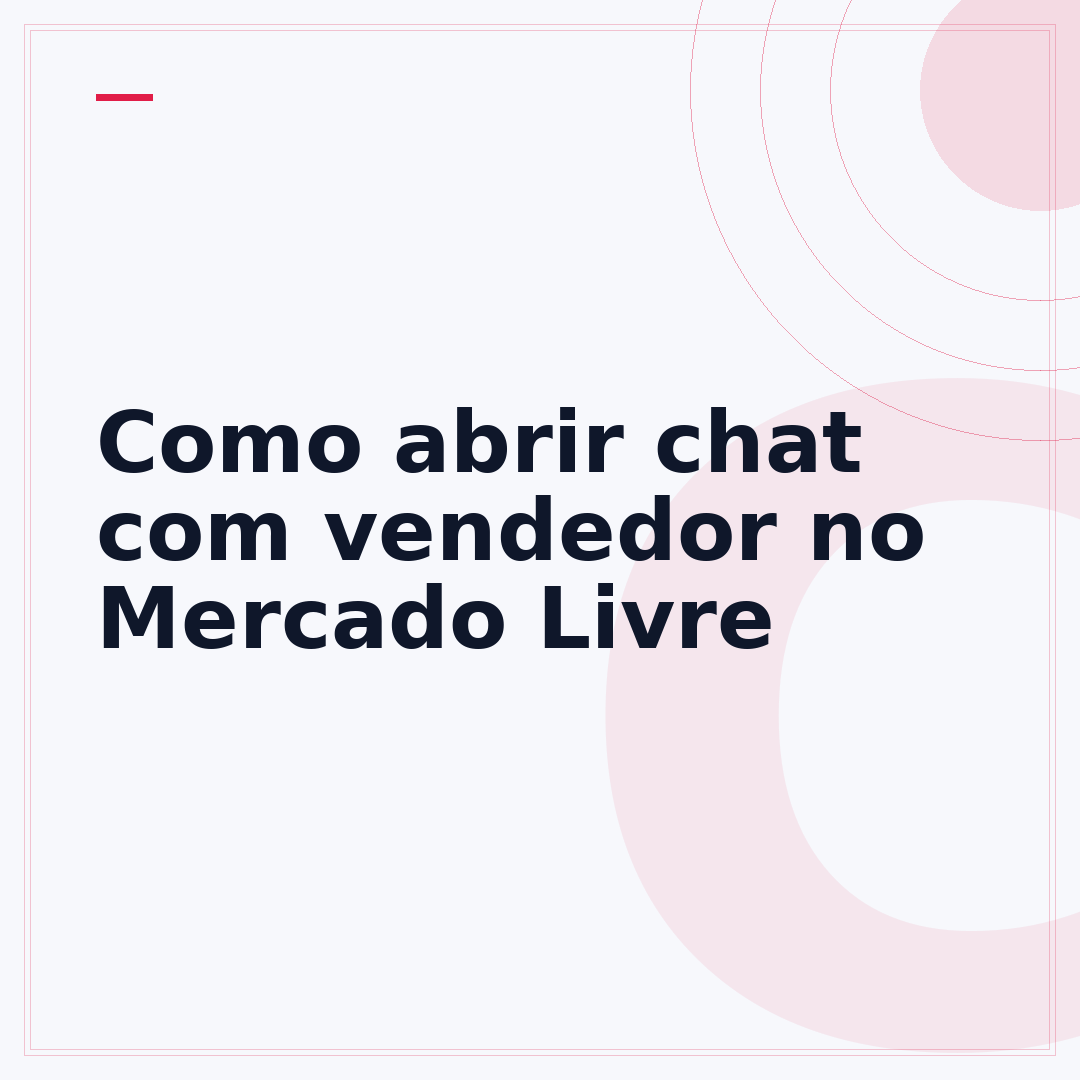 Como abrir chat com vendedor no Mercado Livre