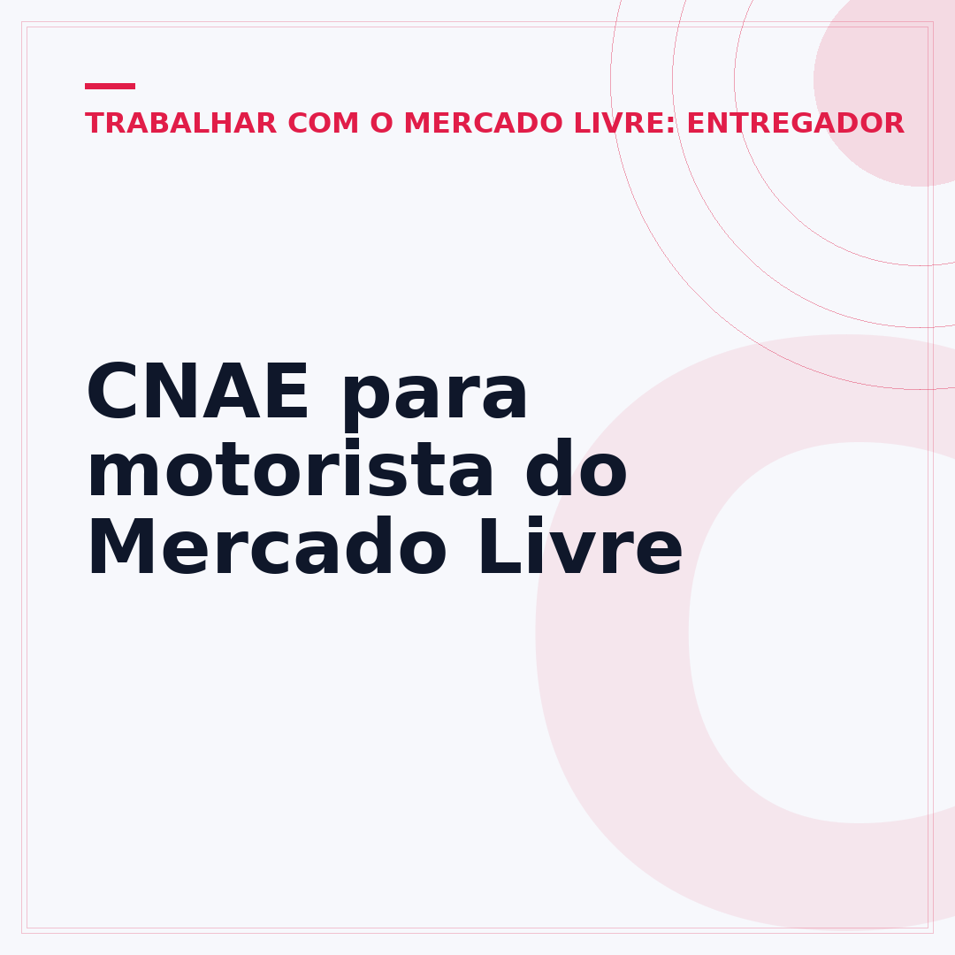 CNAE para motorista do Mercado Livre