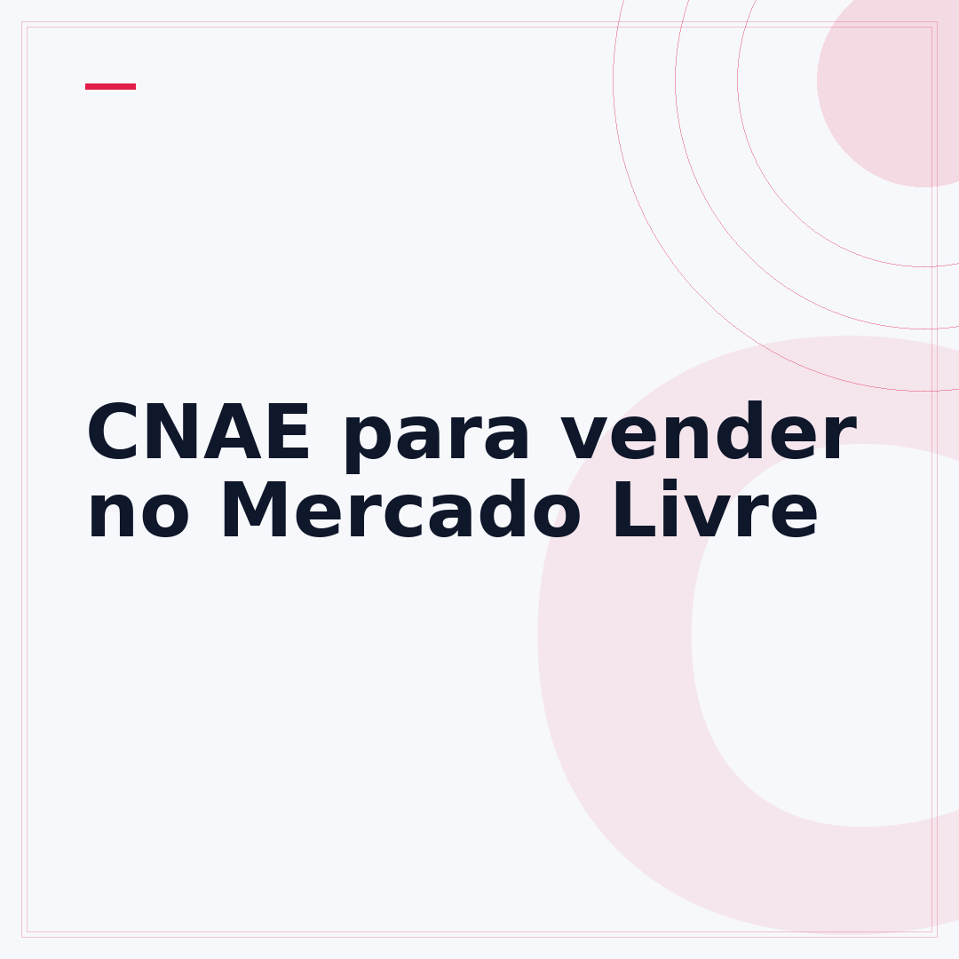CNAE para vender no Mercado Livre