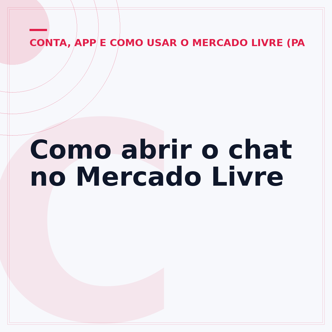 Como abrir o chat no Mercado Livre