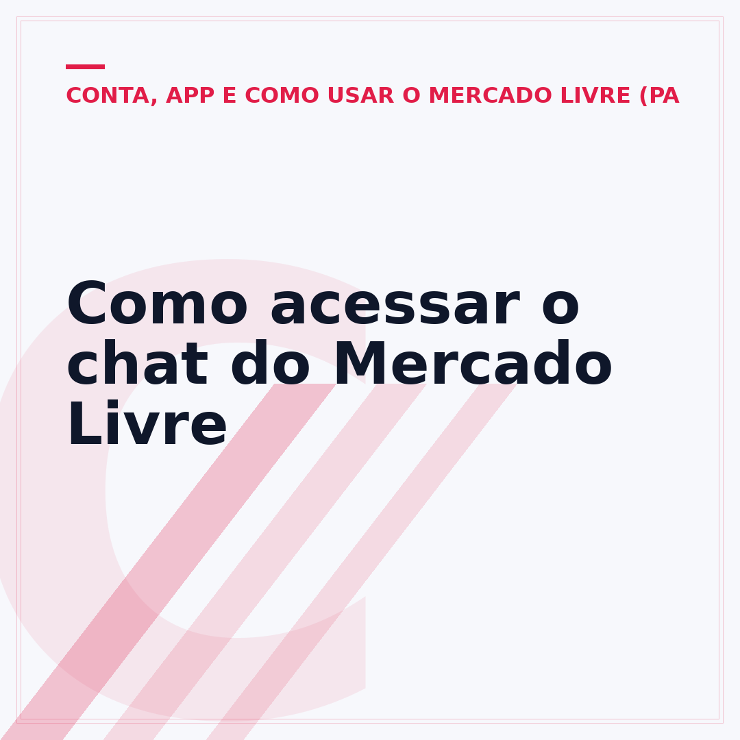 Como acessar o chat do Mercado Livre
