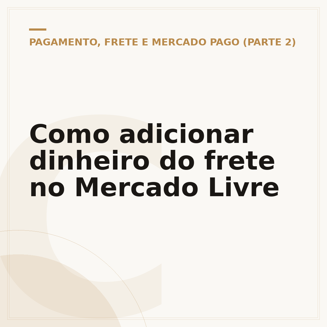 Como adicionar dinheiro do frete no Mercado Livre