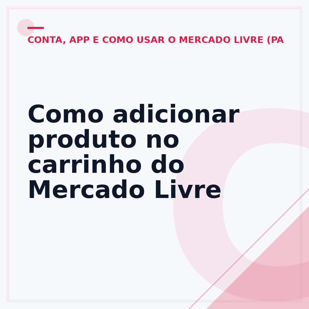 Como adicionar produto no carrinho do Mercado Livre